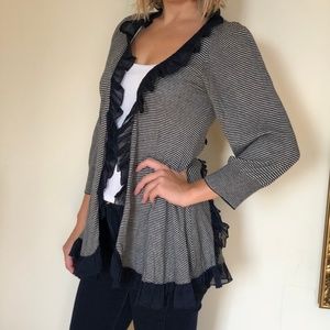 Ruffled cardigan